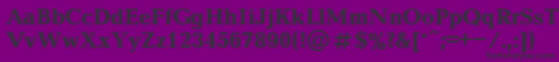 フォントBaltica7 – 紫の背景に黒い文字