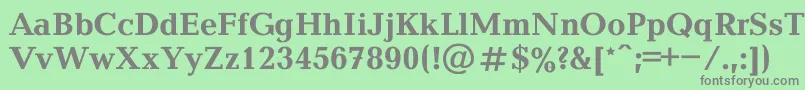 フォントBaltica7 – 緑の背景に灰色の文字