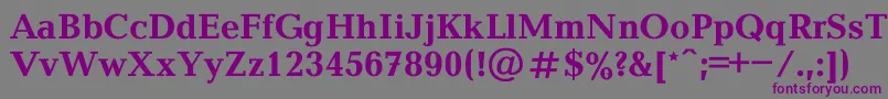 Baltica7-fontti – violetit fontit harmaalla taustalla