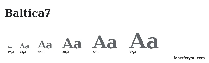 Размеры шрифта Baltica7