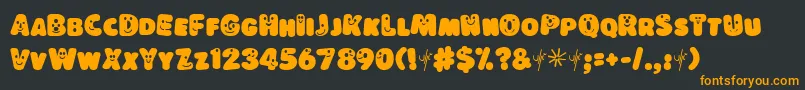 LokinderschriftDunkel Font – Orange Fonts on Black Background