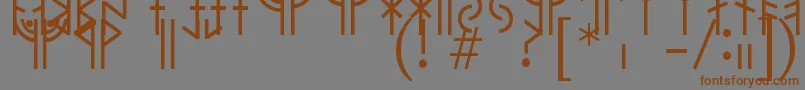 Police ModernrunicRegular – polices brunes sur fond gris