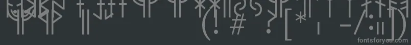 ModernrunicRegular-Schriftart – Graue Schriften auf schwarzem Hintergrund