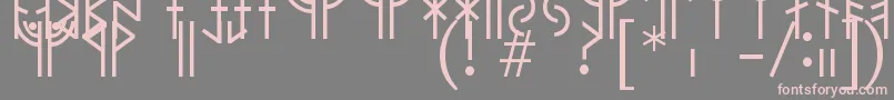 ModernrunicRegular Font – Pink Fonts on Gray Background