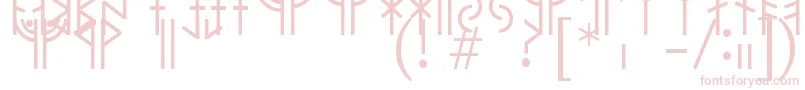 Police ModernrunicRegular – polices roses sur fond blanc