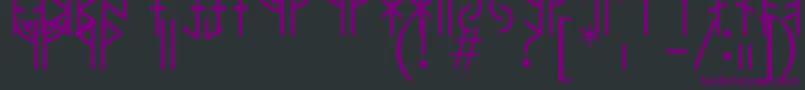 ModernrunicRegular Font – Purple Fonts on Black Background