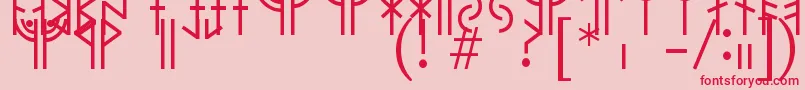 ModernrunicRegular Font – Red Fonts on Pink Background