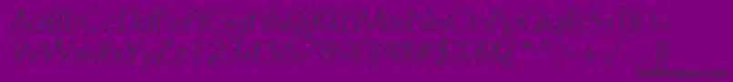 FuturaLtLightOblique Font – Black Fonts on Purple Background