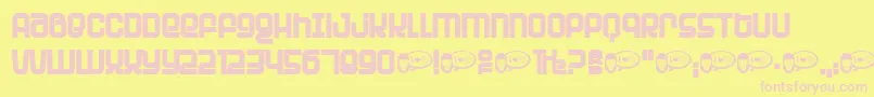 Planp Font – Pink Fonts on Yellow Background