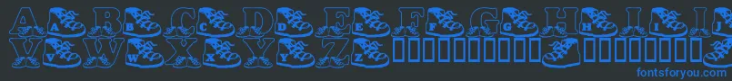 LmsBabyHaydensShoes Font – Blue Fonts on Black Background