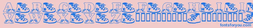 LmsBabyHaydensShoes Font – Blue Fonts on Pink Background
