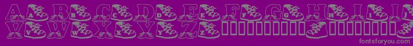 LmsBabyHaydensShoes Font – Gray Fonts on Purple Background