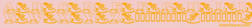 LmsBabyHaydensShoes Font – Orange Fonts on Pink Background