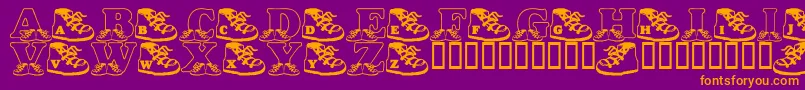 LmsBabyHaydensShoes Font – Orange Fonts on Purple Background