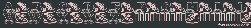 LmsBabyHaydensShoes Font – Pink Fonts on Black Background