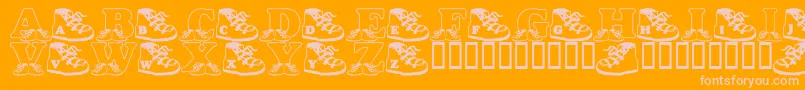 LmsBabyHaydensShoes Font – Pink Fonts on Orange Background