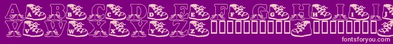 LmsBabyHaydensShoes Font – Pink Fonts on Purple Background
