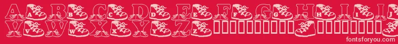 LmsBabyHaydensShoes Font – Pink Fonts on Red Background