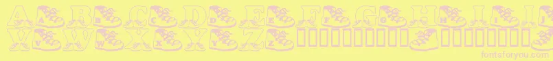 LmsBabyHaydensShoes Font – Pink Fonts on Yellow Background