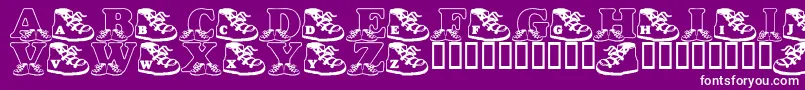 LmsBabyHaydensShoes Font – White Fonts on Purple Background