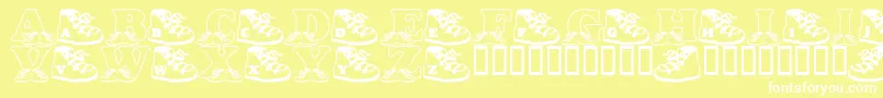 LmsBabyHaydensShoes Font – White Fonts on Yellow Background