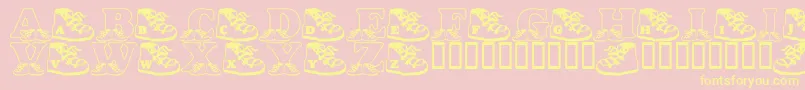 LmsBabyHaydensShoes Font – Yellow Fonts on Pink Background