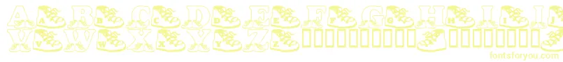 LmsBabyHaydensShoes Font – Yellow Fonts on White Background