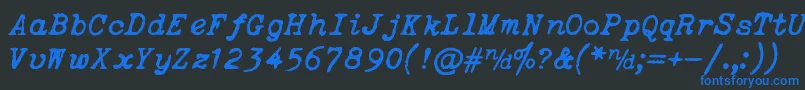 fuente ItalicTypewriter – Fuentes Azules Sobre Fondo Negro