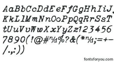  ItalicTypewriter font