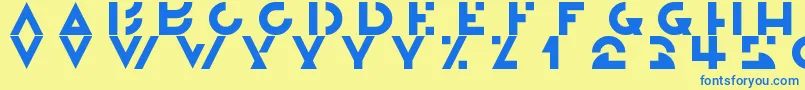 Morgante Font – Blue Fonts on Yellow Background