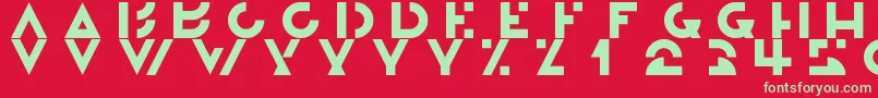 fuente Morgante – Fuentes Verdes Sobre Fondo Rojo