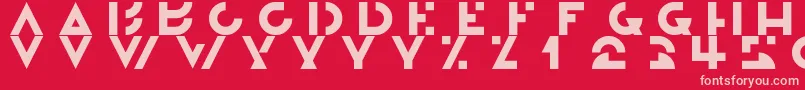 Czcionka Morgante – różowe czcionki na czerwonym tle
