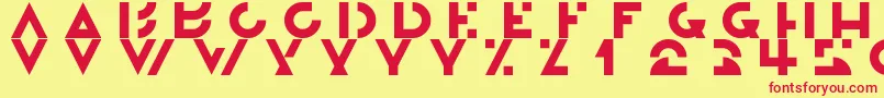 Шрифт Morgante – красные шрифты на жёлтом фоне