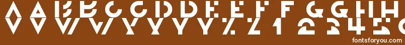 Morgante-Schriftart – Weiße Schriften auf braunem Hintergrund
