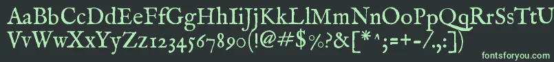 Imfeenrm28p Font – Green Fonts on Black Background