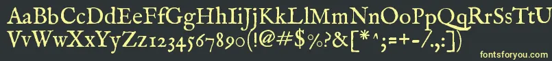 Imfeenrm28p Font – Yellow Fonts on Black Background