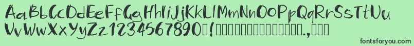 Pwmambo Font – Black Fonts on Green Background