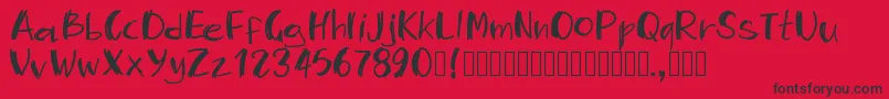 Pwmambo-Schriftart – Schwarze Schriften auf rotem Hintergrund