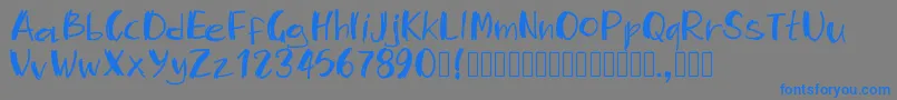 Pwmambo Font – Blue Fonts on Gray Background