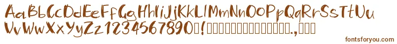 Pwmambo Font – Brown Fonts on White Background