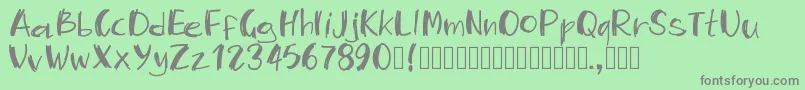 Pwmambo Font – Gray Fonts on Green Background