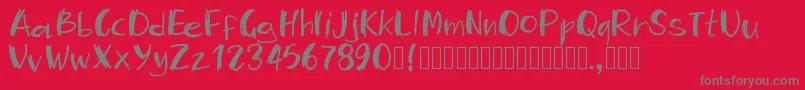 Pwmambo Font – Gray Fonts on Red Background