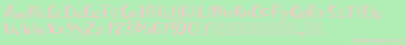 Pwmambo Font – Pink Fonts on Green Background