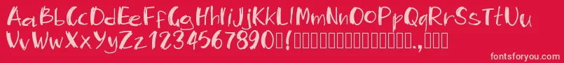 Pwmambo Font – Pink Fonts on Red Background