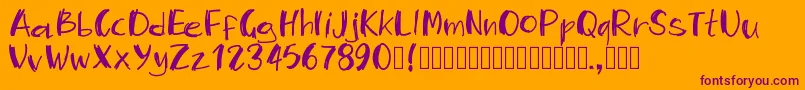 Pwmambo Font – Purple Fonts on Orange Background