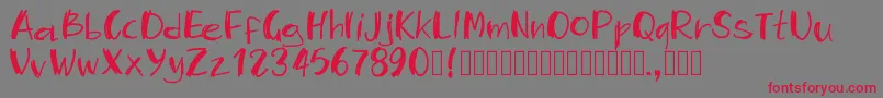 Pwmambo Font – Red Fonts on Gray Background