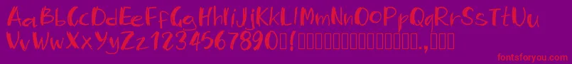 Pwmambo Font – Red Fonts on Purple Background