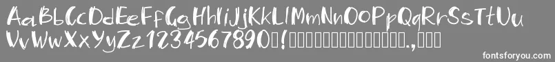 Pwmambo Font – White Fonts on Gray Background
