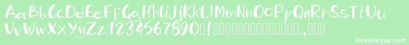 Pwmambo Font – White Fonts on Green Background