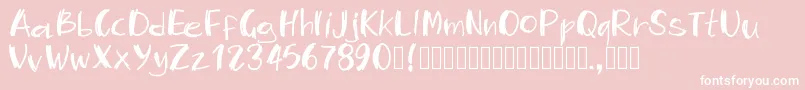 Pwmambo Font – White Fonts on Pink Background